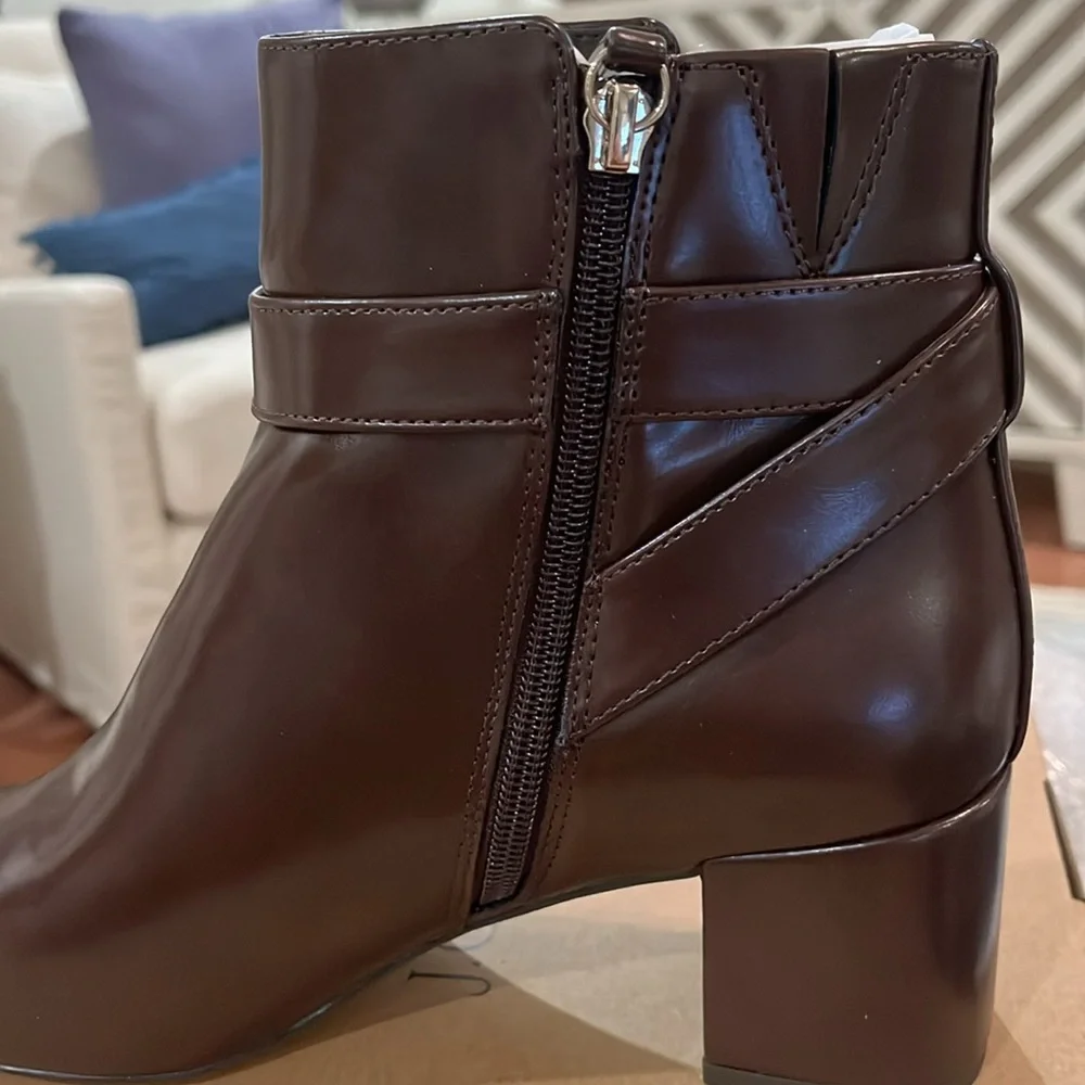 J. Crew Rustic Brown Heeled Buckle Boots/NIB/10M